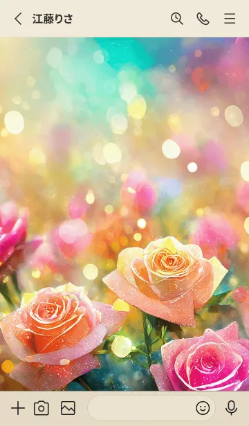 [LINE着せ替え] 薔薇(バラ)の花の着せかえ(R76)の画像2