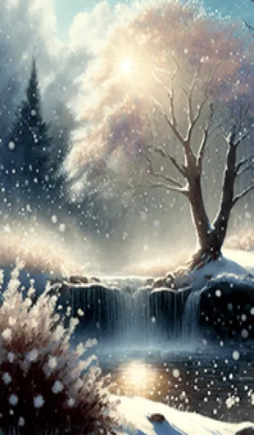 [LINE着せ替え] 優美な冬の風景の着せかえ(Winter-57)の画像1