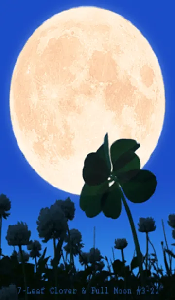 [LINE着せ替え] 七つ葉のクローバー & Full Moon #3-22の画像1