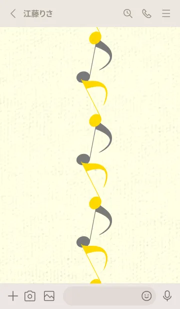 [LINE着せ替え] 八分音符1 タンポポ色の画像2