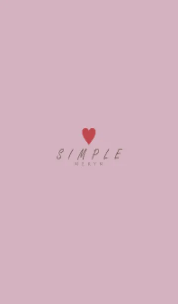 [LINE着せ替え] DUSKY PINK BROWN - SIMPLE HEART - 17の画像1