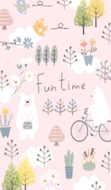 [LINE着せ替え] pink♡楽しい時間10_1の画像1