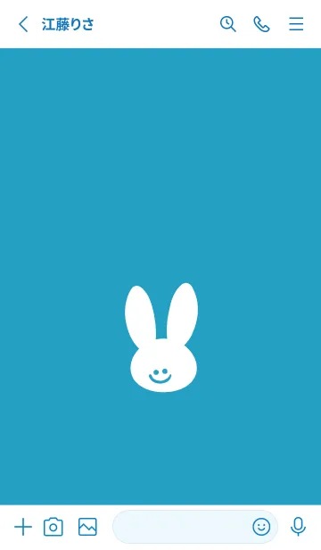 [LINE着せ替え] ホワイト ラビット .19の画像2