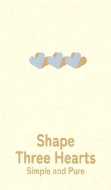 [LINE着せ替え] 3つのハート型の着せかえ パウダーブルーの画像1