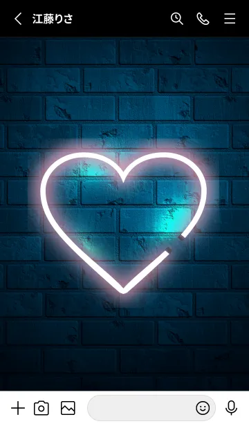 [LINE着せ替え] Shining neon heart 72の画像2
