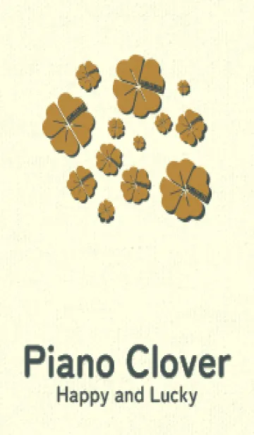 [LINE着せ替え] Piano clover オーカーの画像1