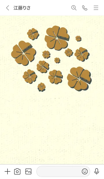 [LINE着せ替え] Piano clover オーカーの画像2