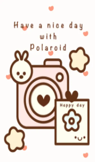 [LINE着せ替え] Happy pastel polaroid 10の画像1