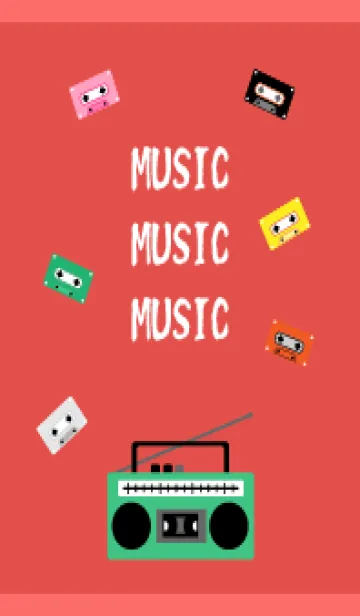 [LINE着せ替え] ラジカセ 赤色の画像1