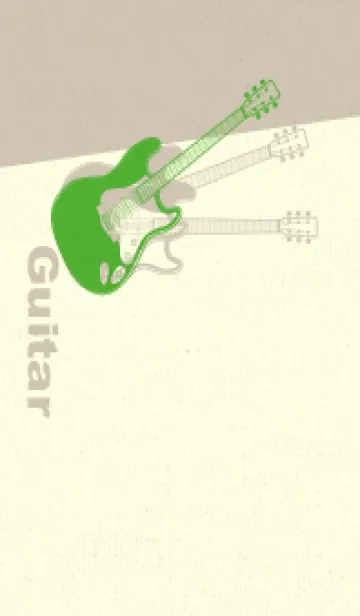 [LINE着せ替え] エレキギター Line  パラキートグリーンの画像1
