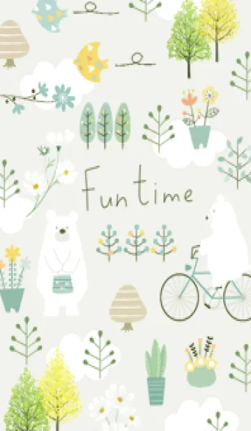 [LINE着せ替え] green♡楽しい時間07_1の画像1