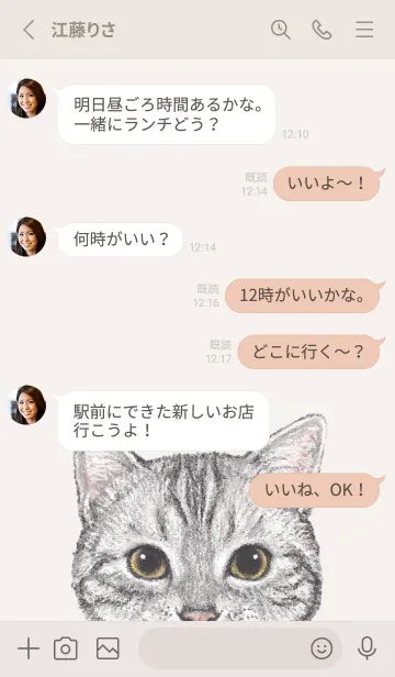 [LINE着せ替え] ICON CAT - アメショ - BEIGE/05の画像3