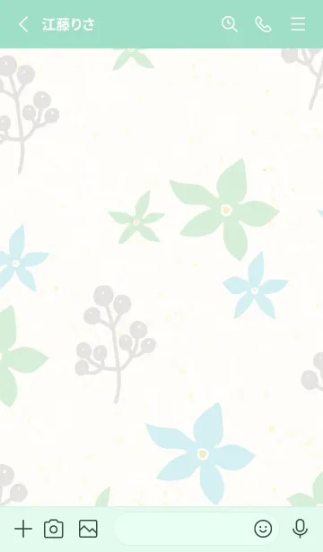 [LINE着せ替え] シンプル 花 2色19の画像2