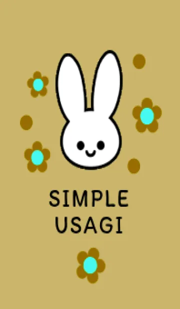 [LINE着せ替え] シンプル ウサギ -フラワー- 4の画像1