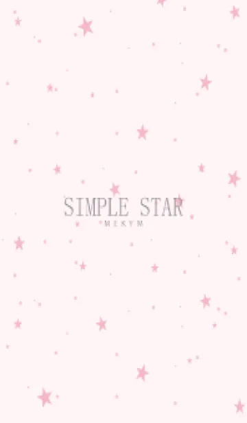 [LINE着せ替え] SIMPLE STAR -PINK WHITE- 3の画像1