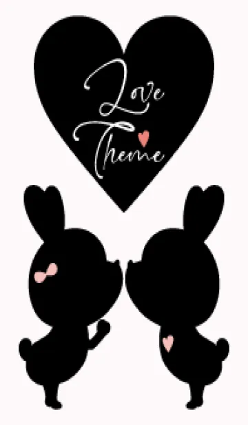 [LINE着せ替え] LOVE THEME Black & Pink.25の画像1