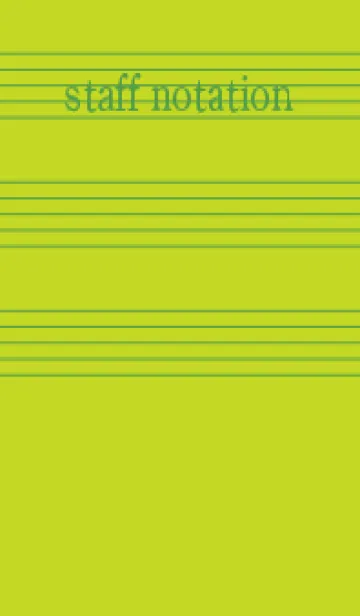 [LINE着せ替え] 五線譜1 若草色の画像1