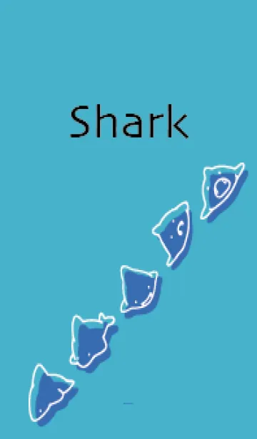 [LINE着せ替え] 青 : シンプルなサメの着せ替え.の画像1
