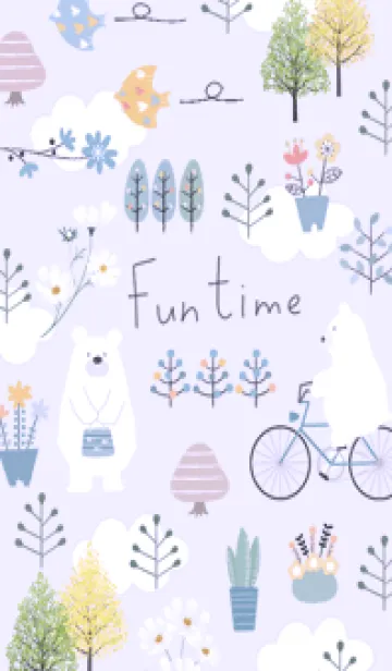 [LINE着せ替え] purple♡楽しい時間12_1の画像1