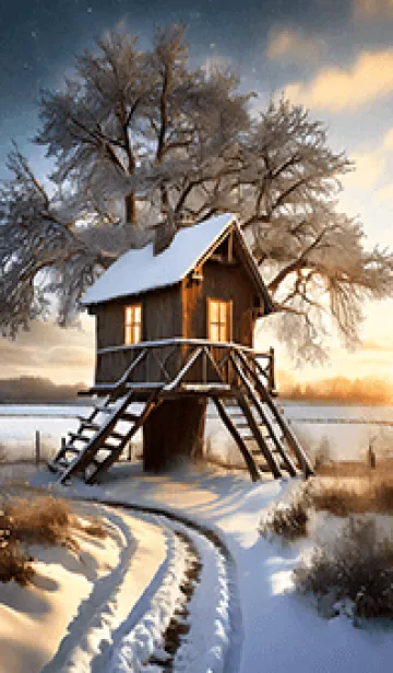 [LINE着せ替え] 優美な冬の風景の着せかえ(Winter-76)の画像1