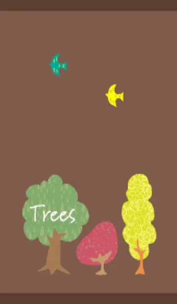 [LINE着せ替え] 北欧風イラスト2 茶色の画像1