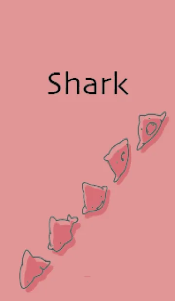 [LINE着せ替え] 赤 : シンプルなサメの着せ替え.の画像1