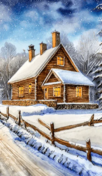 [LINE着せ替え] 優美な冬の風景の着せかえ(Winter-96)の画像1