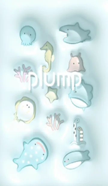 [LINE着せ替え] bluegreen♡ぷっくり水族館06_1の画像1