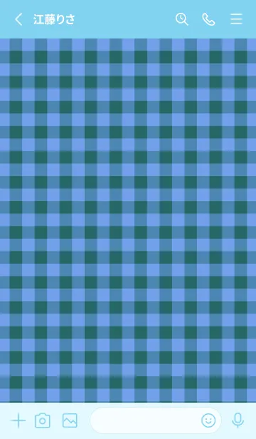 [LINE着せ替え] ハート ギンガムチェック 107の画像2