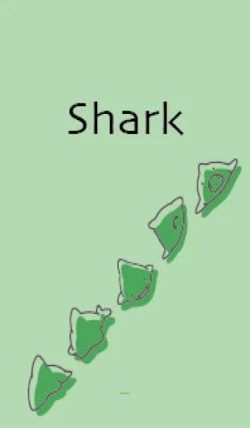 [LINE着せ替え] 緑 : シンプルなサメの着せ替え.の画像1