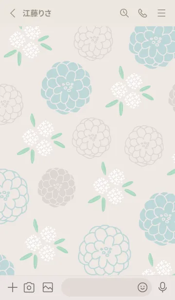 [LINE着せ替え] 沢山の丸い花2の画像2