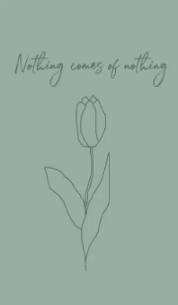 [LINE着せ替え] くすみグリーンフラワーの画像1