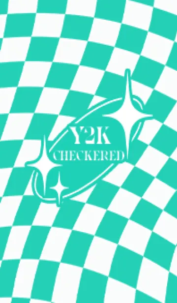 [LINE着せ替え] ✦ Y2K CHECKERED ✦ 03 EMERALD ✦の画像1