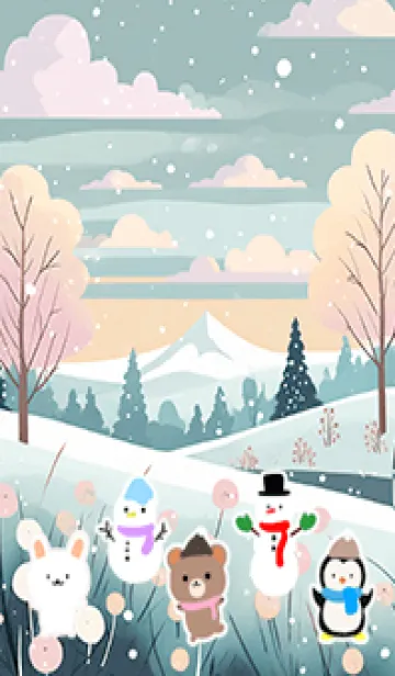 [LINE着せ替え] 可愛い北欧風着せかえ(Winter-150)の画像1