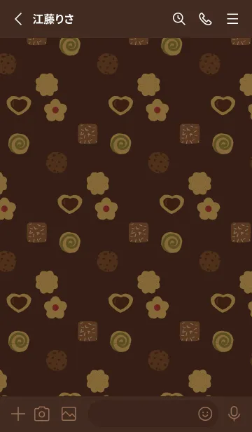 [LINE着せ替え] いろんなクッキー 茶色の画像2