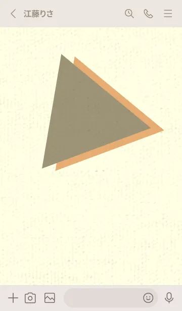 [LINE着せ替え] 三角型の着せかえ 灰汁色の画像2