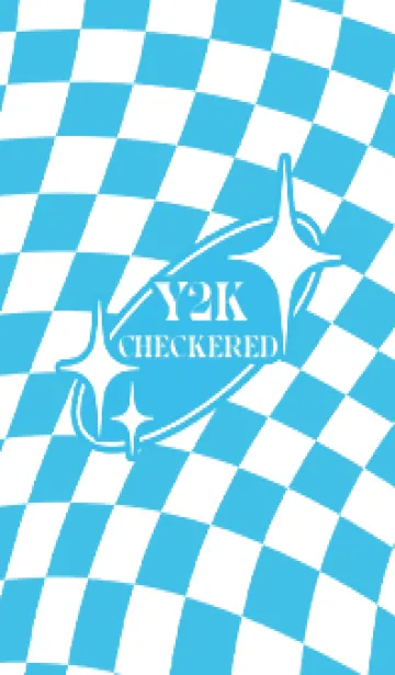 [LINE着せ替え] ✦ Y2K CHECKERED ✦ 03 BLUE 1 ✦の画像1