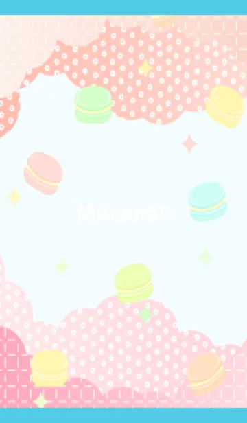 [LINE着せ替え] ふわふわマカロン 青色の画像1