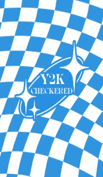 [LINE着せ替え] ✦ Y2K CHECKERED ✦ 03 BLUE 2 ✦の画像1