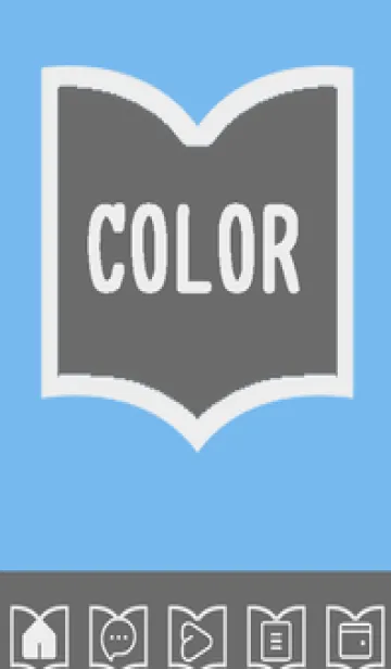 [LINE着せ替え] blue color Q41の画像1