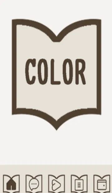 [LINE着せ替え] brown color Q43の画像1