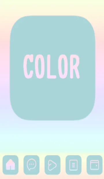 [LINE着せ替え] green color rainbow B17の画像1