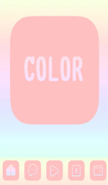 [LINE着せ替え] pink color rainbow B07の画像1