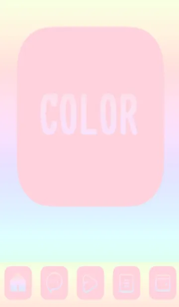 [LINE着せ替え] pink color rainbow B08の画像1