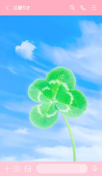 [LINE着せ替え] 本物ラッキークローバー 4-leaf #2-44の画像2