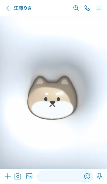 [LINE着せ替え] blueyellow♡ぷっくり犬とハート15_1の画像2