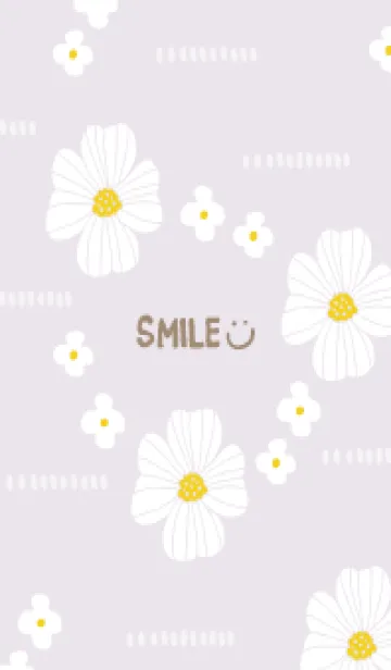 [LINE着せ替え] かわいい 2種の白い花6の画像1