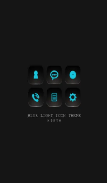[LINE着せ替え] BLACK-BLUE LIGHT ICON THEME SWITCH 23の画像1