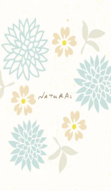 [LINE着せ替え] 2種の花と葉10の画像1