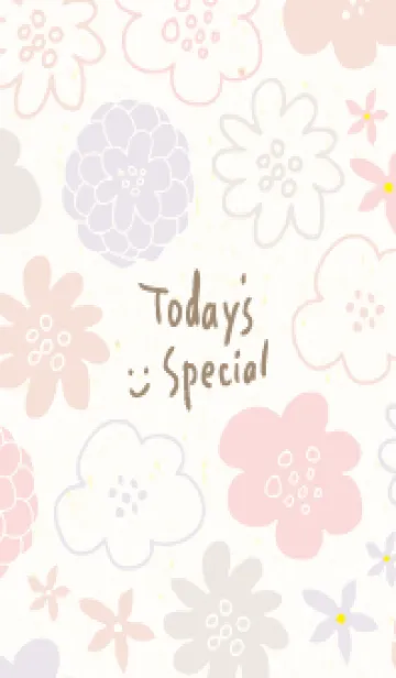 [LINE着せ替え] 北欧風カラフルお花 25の画像1